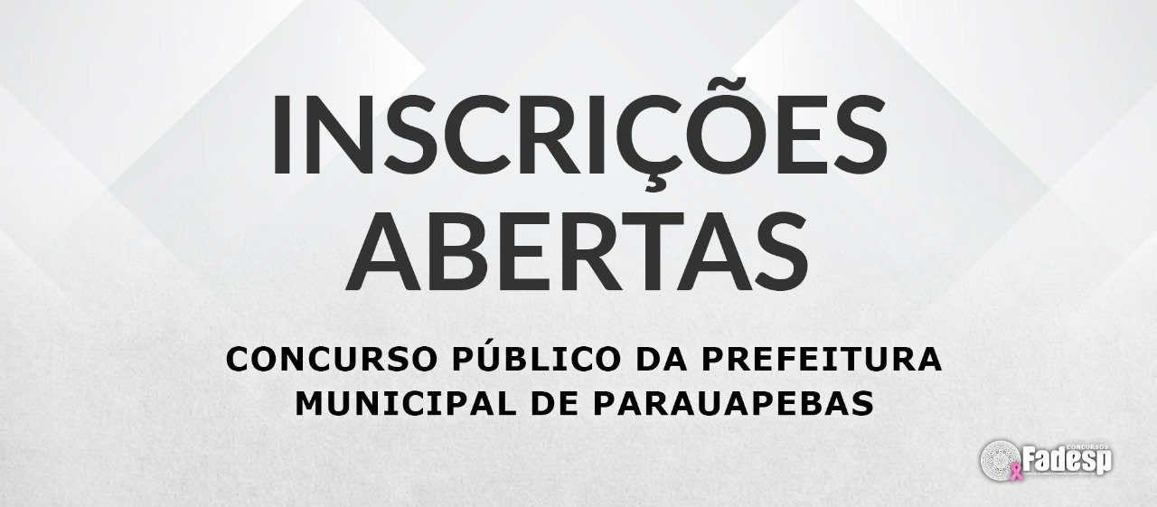 Inscrições Abertas - Parauapebas